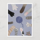 Postcard - Cute Paws Briefkaart (Voorkant)