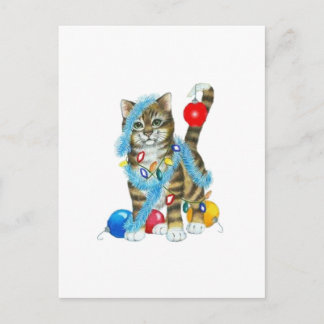 POSTCARD DECORATED KITTY BRIEFKAART