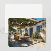 Postcard from Portugal, terrace Feestdagenkaart (Voorkant / Achterkant)