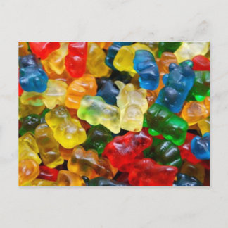 postcard, gummy bears briefkaart