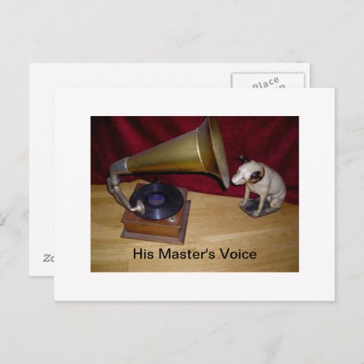 Postcard - His Master's Voice Briefkaart (Voorkant / Achterkant)