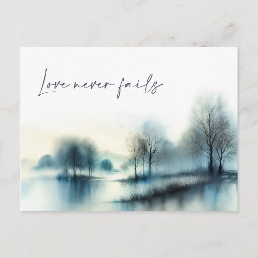 Postcard "Love never fails" Briefkaart (Voorkant)