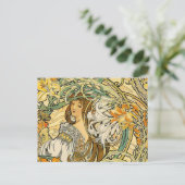 Postcard: Mucha - Language of Flowers Briefkaart (Staand voorkant)