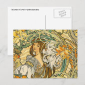 Postcard: Mucha - Language of Flowers Briefkaart (Voorkant / Achterkant)