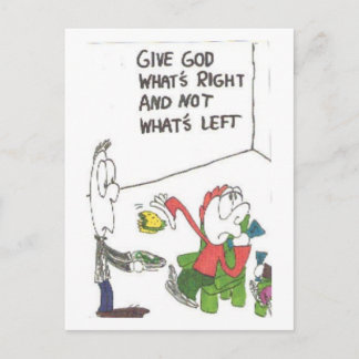 Postcard of fuinny church sayings, animated briefkaart