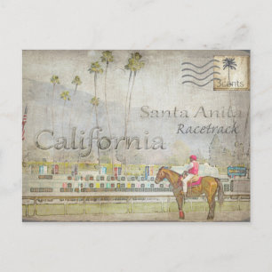 Postcard of Santa Anita Racetrack, California Feestdagenkaart