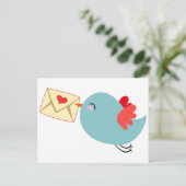 postcard pigeon mail briefkaart (Staand voorkant)