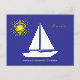 Postcard Postkarte Sommertag auf dem See im Boot Briefkaart