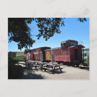Postcard: Santa Fe Train Cars at Pomar Junction Briefkaart