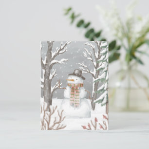 Postcard - Snowman Feestdagenkaart