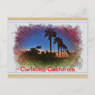 Postcard Sunset in Carlsbad, Californië Briefkaart