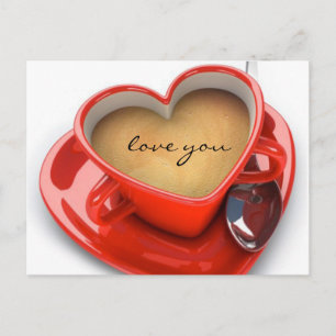 postcard, valentine's day,coffee, love feestdagenkaart