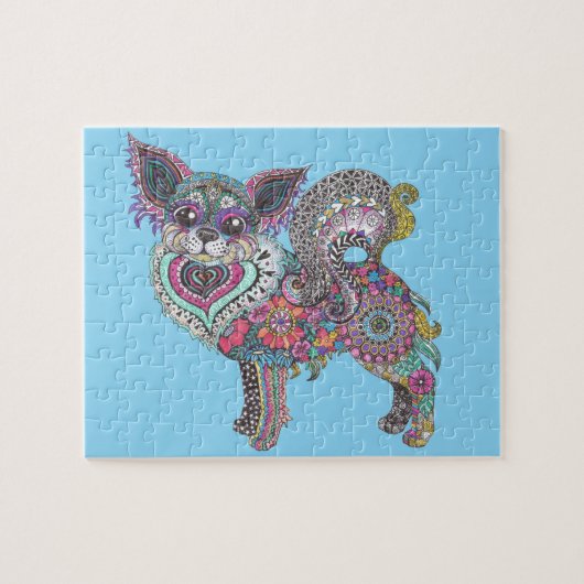 Postcard with Chihuahua design Legpuzzel (Horizontaal)