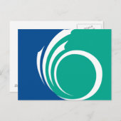 Postcard with Flag of Ottawa, Canada Briefkaart (Voorkant / Achterkant)