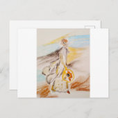 Postcard woman on sand briefkaart (Voorkant / Achterkant)