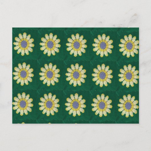 Postcard - Yellow Daisy Afghan Pattern Briefkaart (Voorkant)
