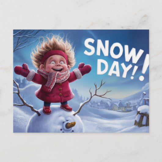 Postcards Snow Day 05 Briefkaart (Voorkant)