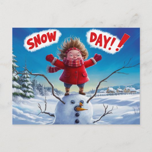 Postcards Snow Day 07 Briefkaart (Voorkant)