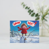 Postcards Snow Day 07 Briefkaart (Staand voorkant)
