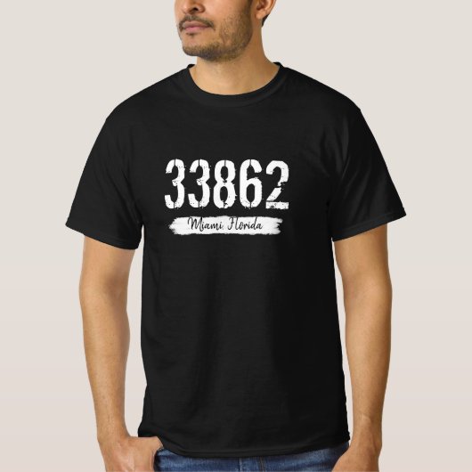 Postcode aangepast t-shirt (Voorkant)