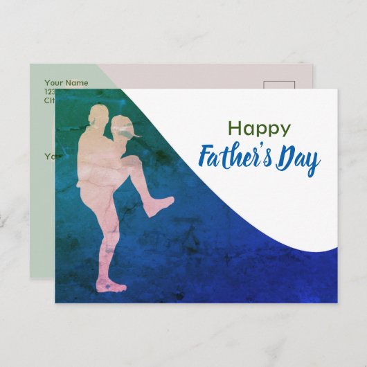 Postcode - Feliz Día del Padre Briefkaart (Voorkant / Achterkant)