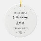 Postcode Home voor de Feestdagen Kerst Keramisch Ornament (Voorkant)