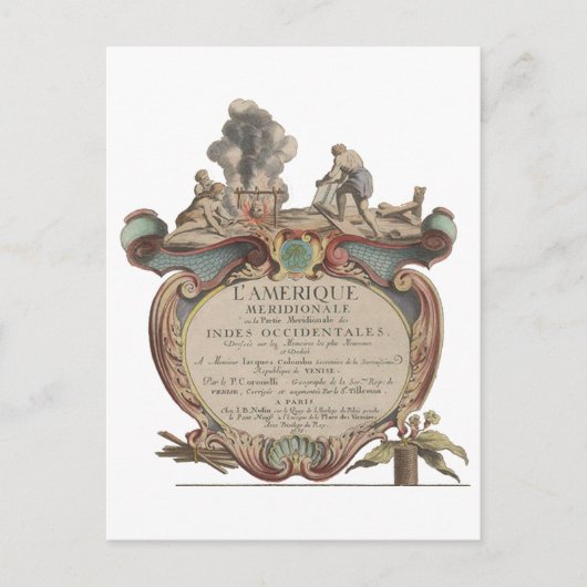 Postcode: L'Amerique Meridionale, 1689 Briefkaart (Voorkant)