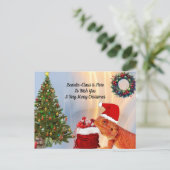 Postcrossing - Beardie-Claus - Bearded Dragon Briefkaart (Staand voorkant)