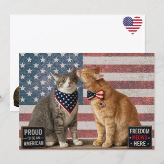 Postcrossing - Cartes Plates USA Patriot Cats