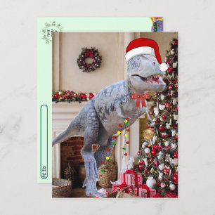 Postcrossing - Dinosaur Christmas Briefkaart