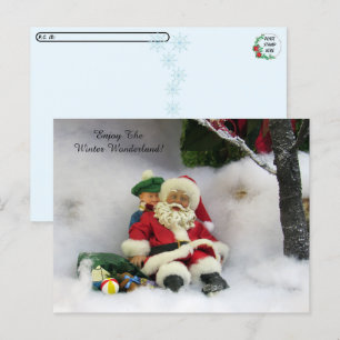 Postcrossing - Fallen Skating Santa Claus Briefkaa Briefkaart