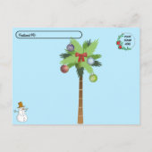 Postcrossing - Florida Sneeuwman Kerst Briefkaart (Achterkant)