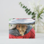 Postcrossing Halloween Witch Briefkaart (Staand voorkant)