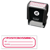 Postcrossing ID en datum leeg in te vullen Zelfinktende Stempel (In situ)