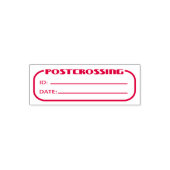 Postcrossing ID en datum leeg in te vullen Zelfinktende Stempel (Design)