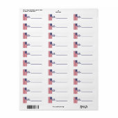 Postcrossing ID Label USA "Vlaggenstijl" (Full Sheet)