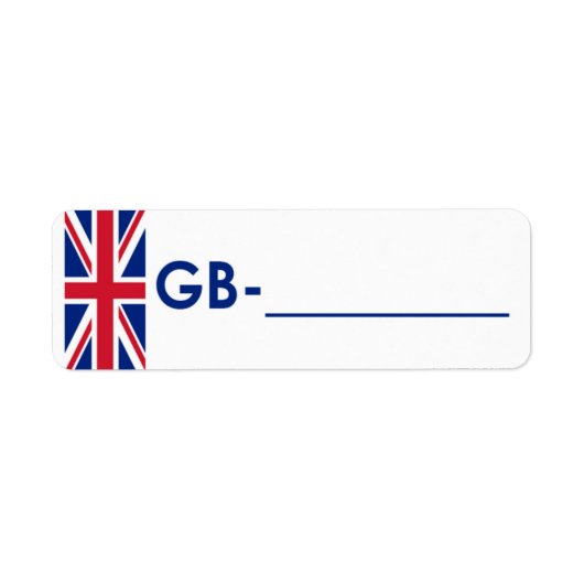Postcrossing ID Label Verenigd Koninkrijk "Flag St (Voorkant)