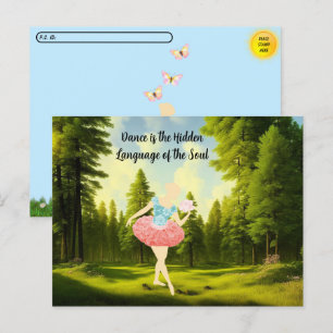 Postcrossing Little Ballerina Quote Briefkaart