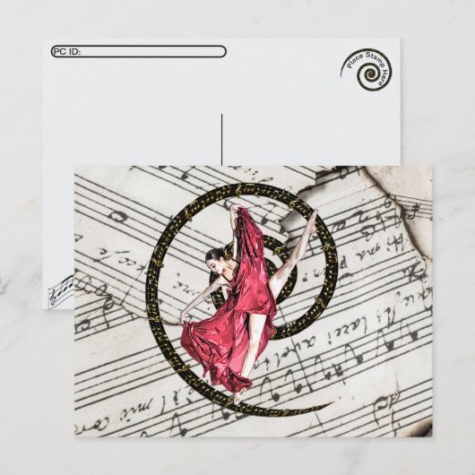 Postcrossing - Musical Dancer Briefkaart (Voorkant / Achterkant)
