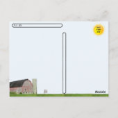 Postcrossing - Oude Rode Schuur en Silo Briefkaart (Achterkant)