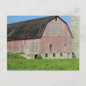 Postcrossing - Oude Rode Schuur en Silo Briefkaart (Voorkant)