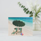 Postcrossing - Pugs bij het Beach Briefkaart (Staand voorkant)