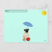 Postcrossing - Pugs bij het Beach Briefkaart (Achterkant)