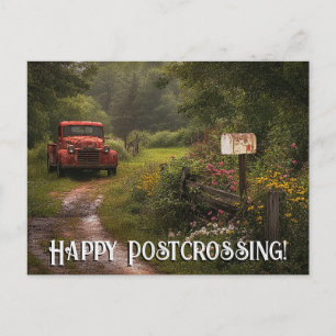 Postcrossing Rode Vrachtwagen - Briefkaart