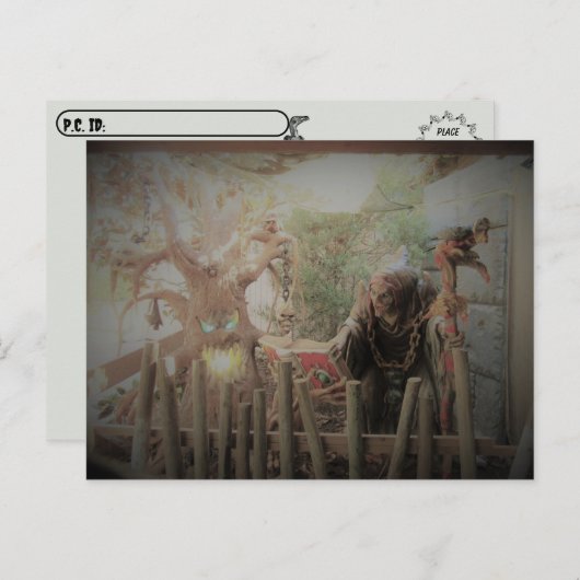 Postcrossing - Spooky Witch Halloween Briefkaart (Voorkant / Achterkant)