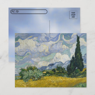 Postcrossing - Tarwevelden met cipressen Van Gogh Briefkaart