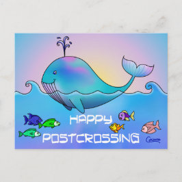 Postcrossing Whale - Briefkaart