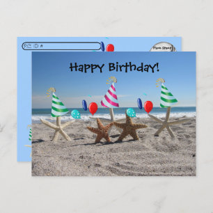 Postcrossing - Zeesterren op het strand Briefkaart