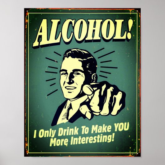 Poste Alcohol Para Decoração de Bar Poster (Voorkant)