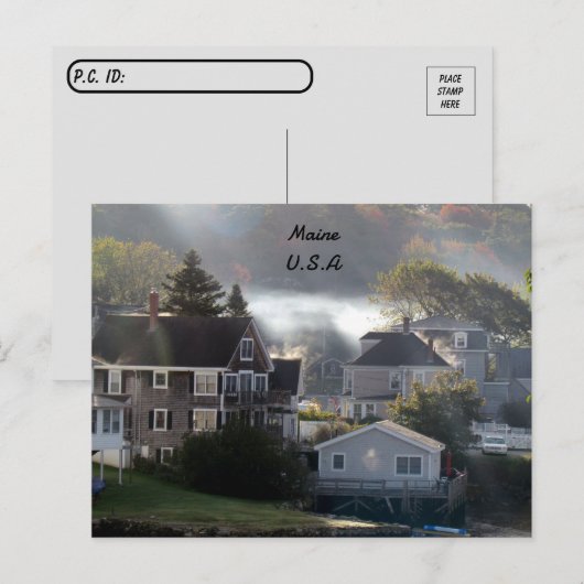 Poste - Carte postale Foggy Maine Morning (Devant / Derrière)